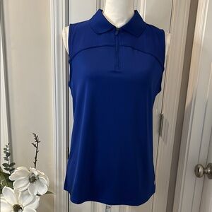 Fila Blue Sleeveless Polo Tank Top Size Medium